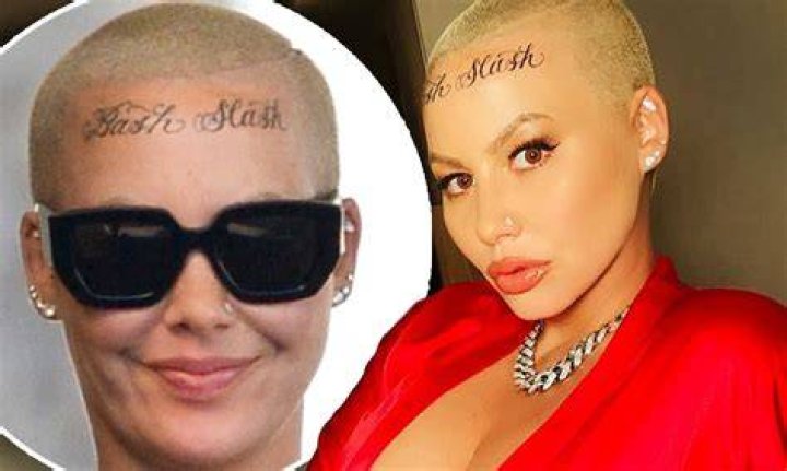 Amber Rose Debuts New Forehead Tattoo
