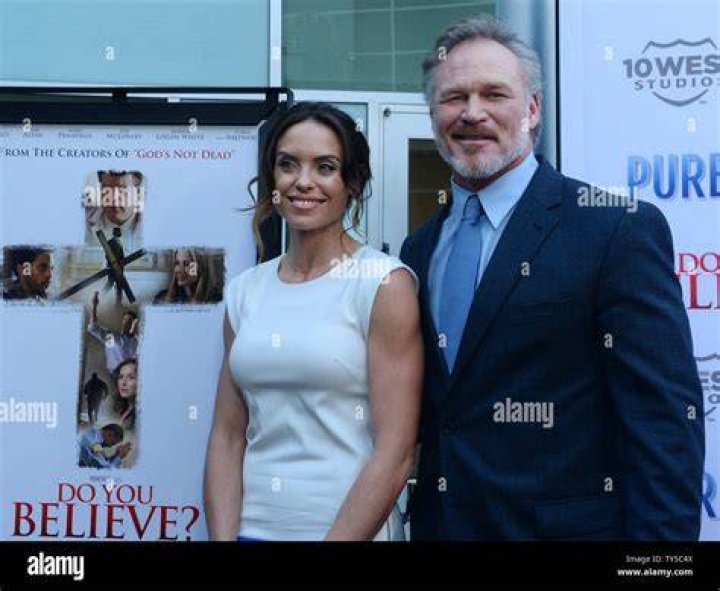 Brian Bosworth and Morgan Leslie Heuman during an event.
