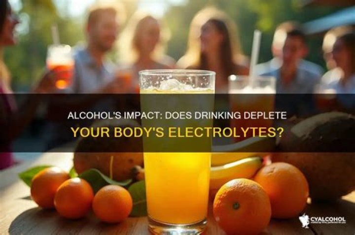Can alcohol deplete electrolytes?