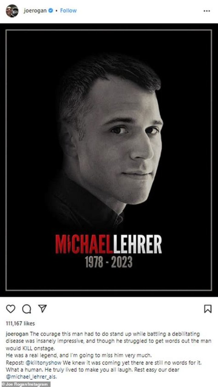 Comedian Michael Lehrer Has Died Aged 44 Comedian Michael Lehrer Has Died Aged 44