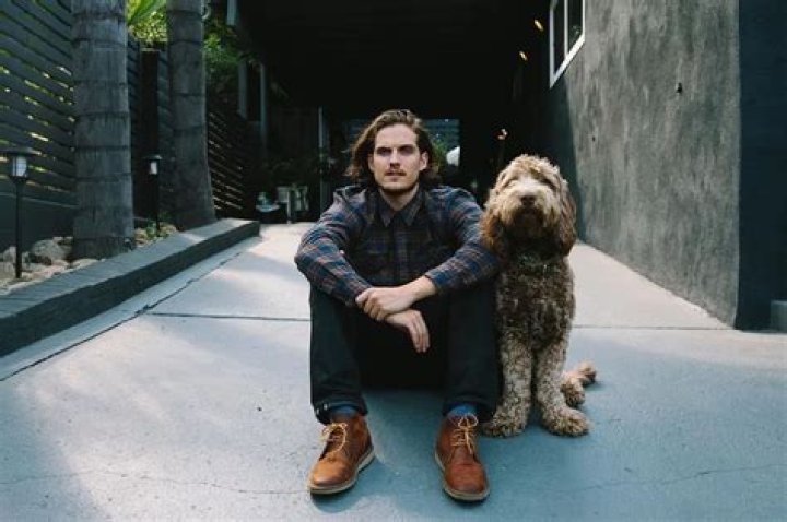 Daniel Sharman With His Pet Dog, Ricky