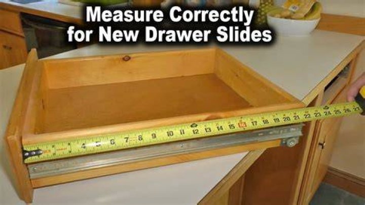 How are cabinet drawer slides measured?