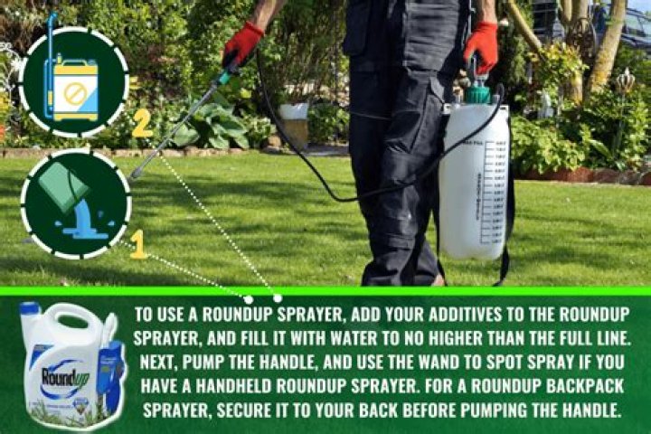 How do you use a Roundup sprayer?