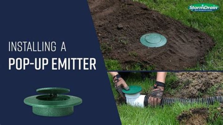 How much slope does a pop up emitter need?