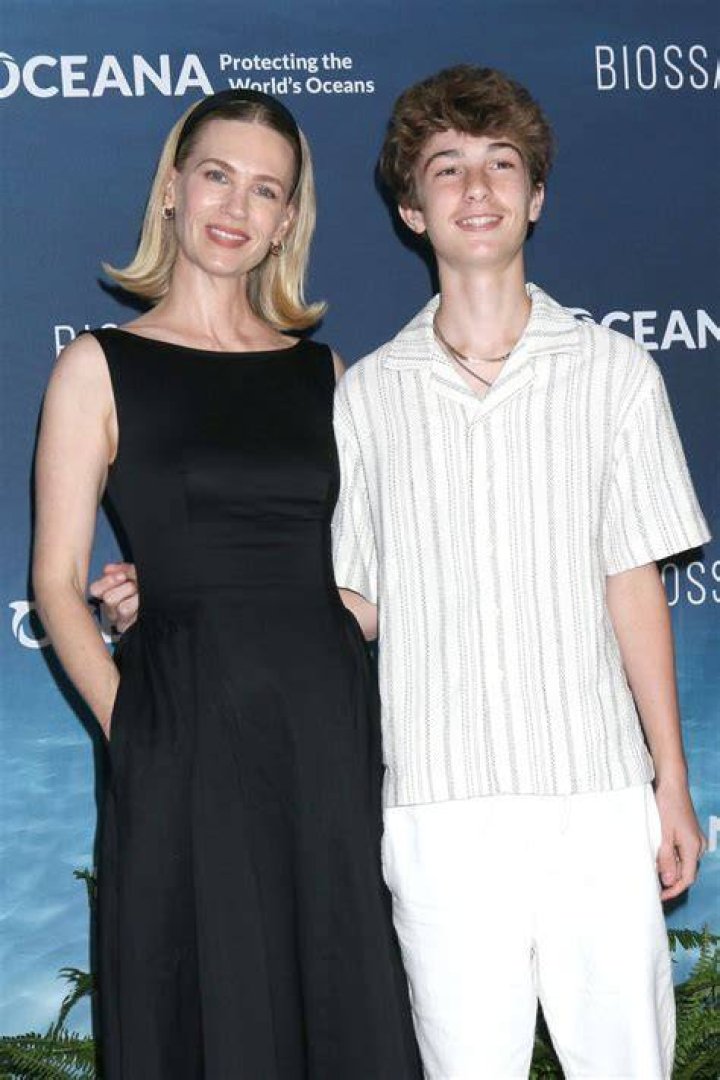 January Jones and Her Son
