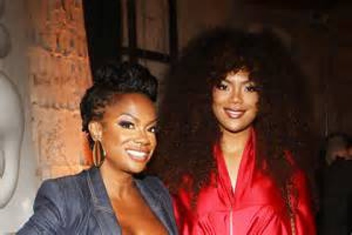 Kandi Burruss and ex-fiance Ashley Jewell attend the album release party for New Jack City II at Aquaknox Atlanta on April 2, 2009, in Atlanta.