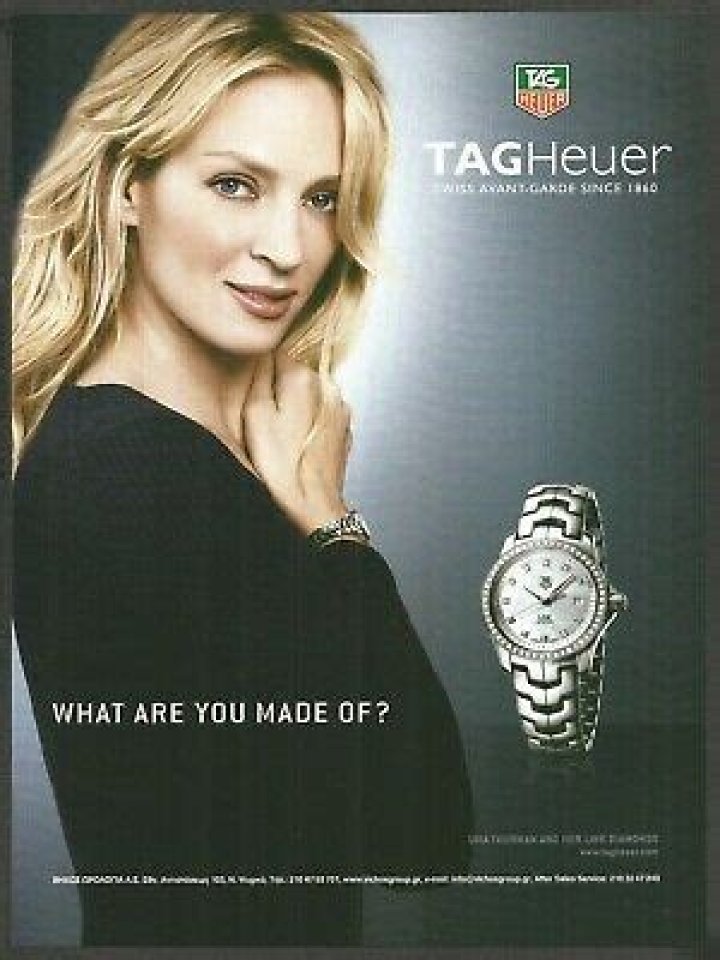 Uma Endorsing Tag Heuer