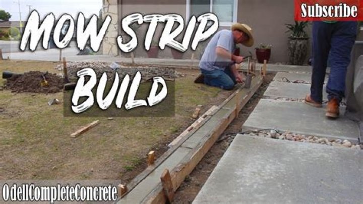What is a concrete mow strip?
