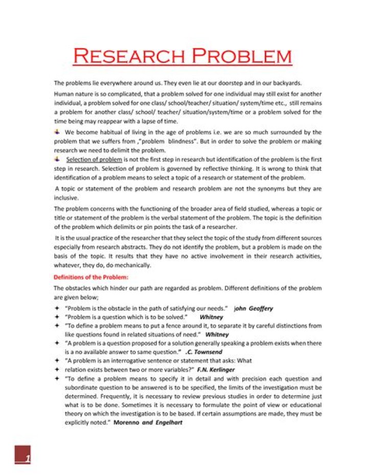 What is practical problem in research?