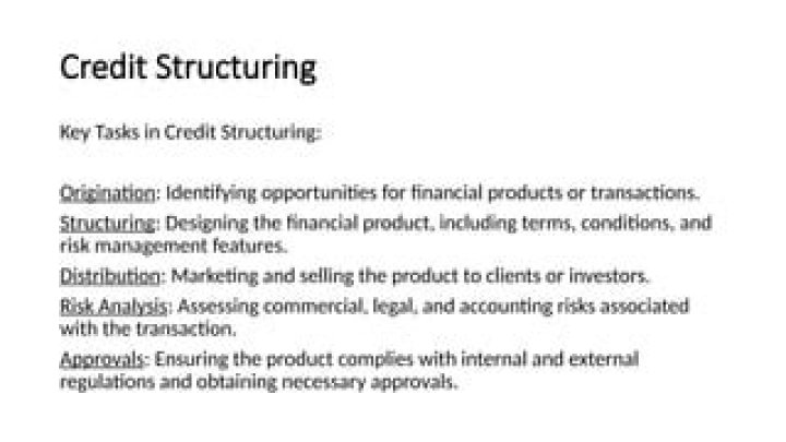 What is structuring and origination?