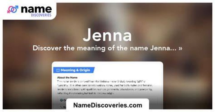 What origin is the name Jenna?